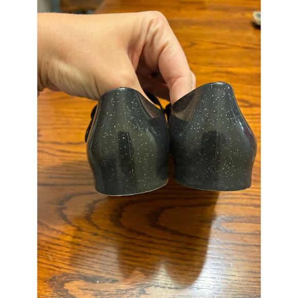 Mini Melissa Sweet Love Cap Toe Mary Jane Shoes Black Size 10 - Picture 5 of 7